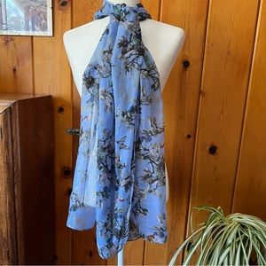 whimsical periwinkle blue scarf